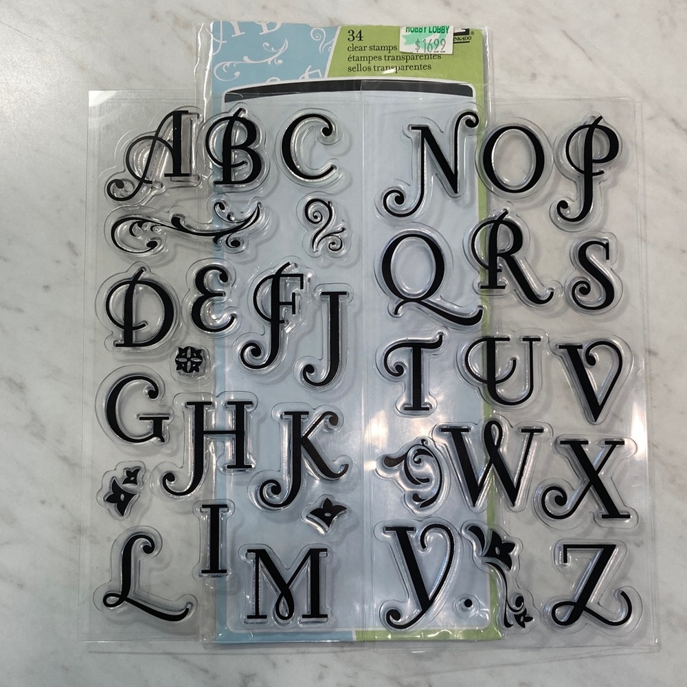 Inkadinkado Coffee House Alpha Clear Cling Stamps